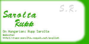 sarolta rupp business card